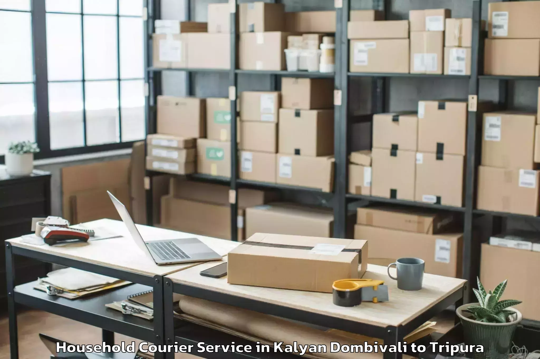 Book Kalyan Dombivali to Kamalpur Airport Ixq Household Courier Online